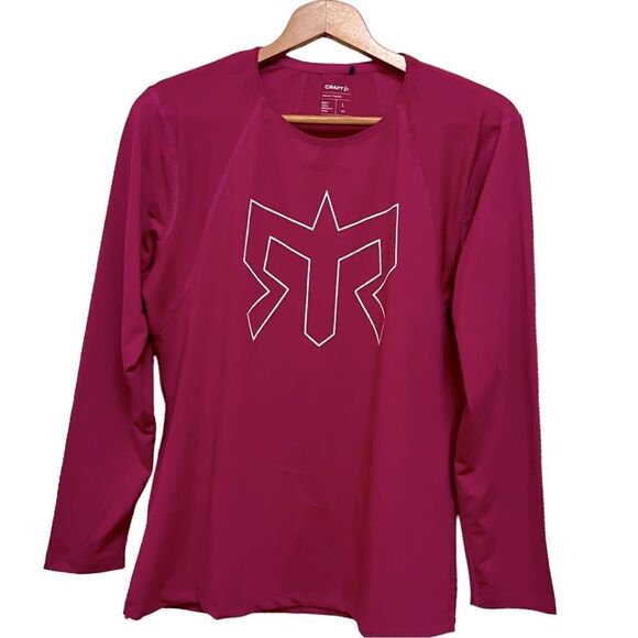 CRAFT ATHLETIC Top, Pink with White pattern front, Size L - Picture 1 of 4